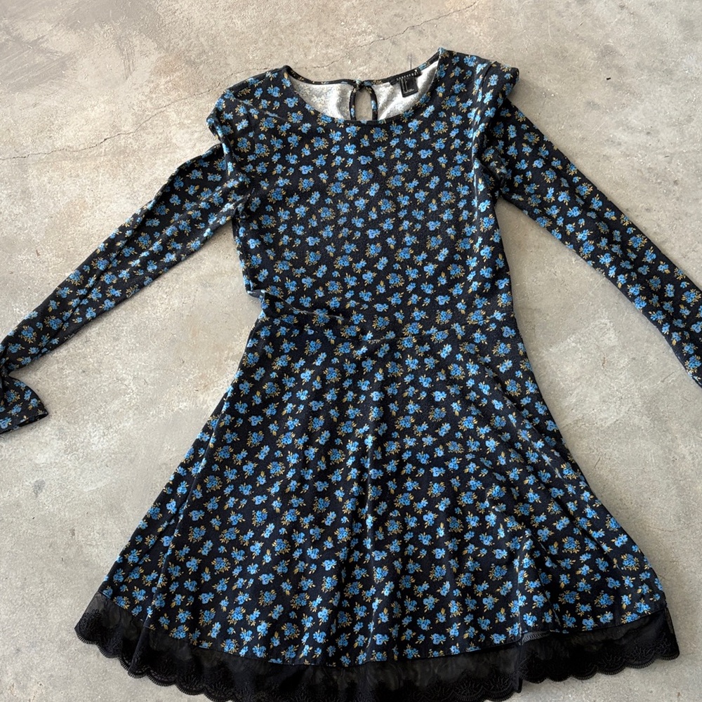 Forever 21 Blue and Yellow Floral Dress